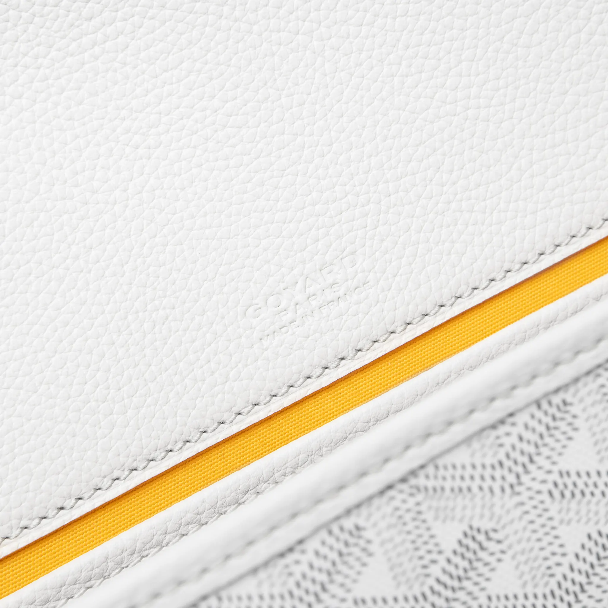 Stiching View of Goyard Goyardine Belvedere II White PM Messenger Bag BELVE3PMLTY50CG50P